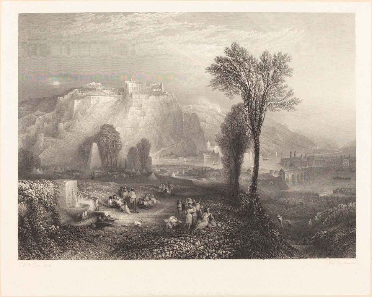 Ehrenbreitstein autorstwa John Pye after Joseph Mallord William Turner