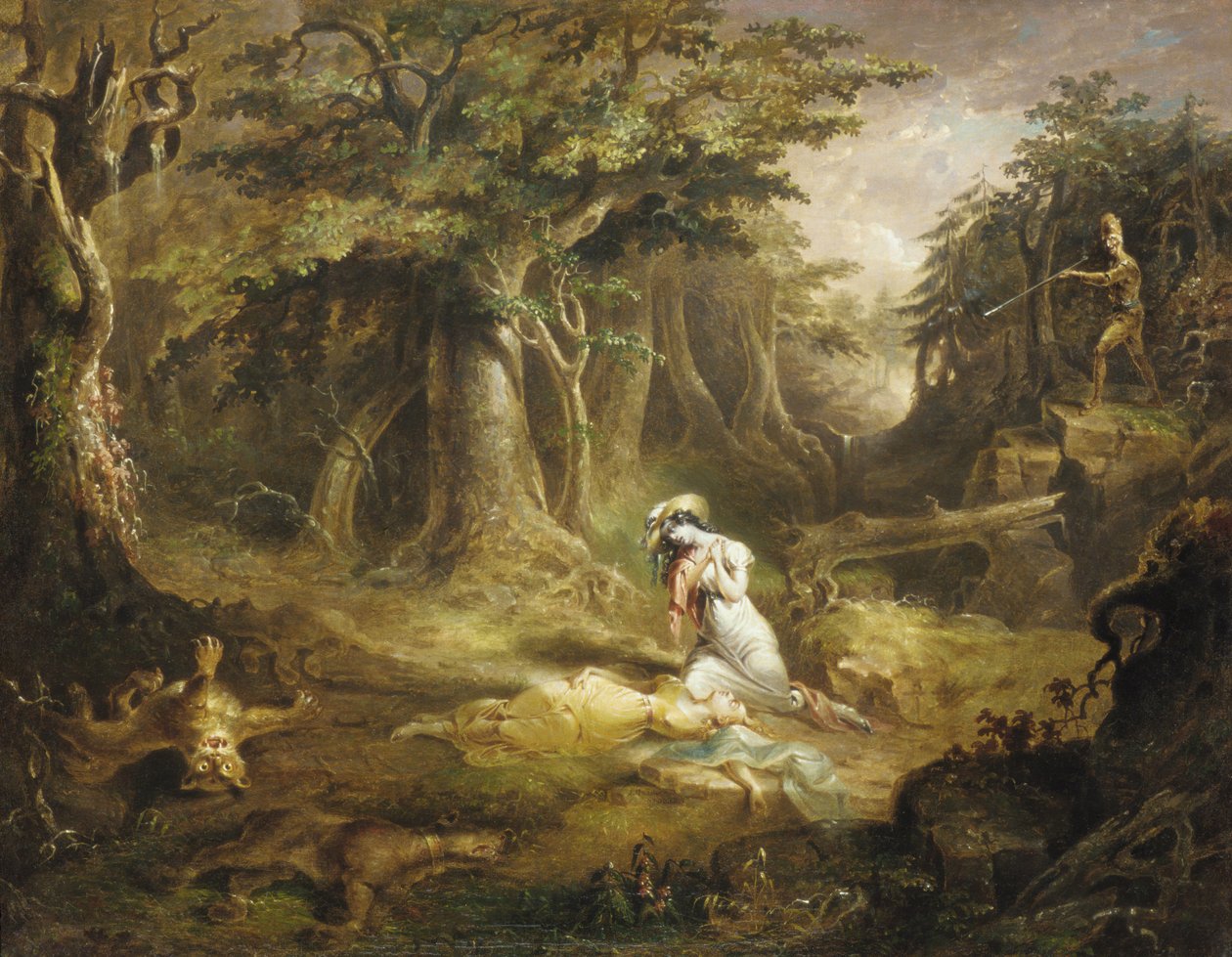 Ratunek w skórzanych pończochach, 1832. autorstwa John Quidor