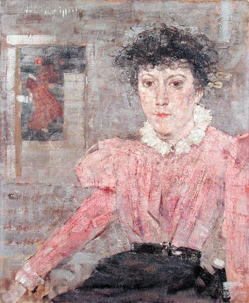 Różowa Bluzka (olej na płótnie) autorstwa John Quinton Pringle