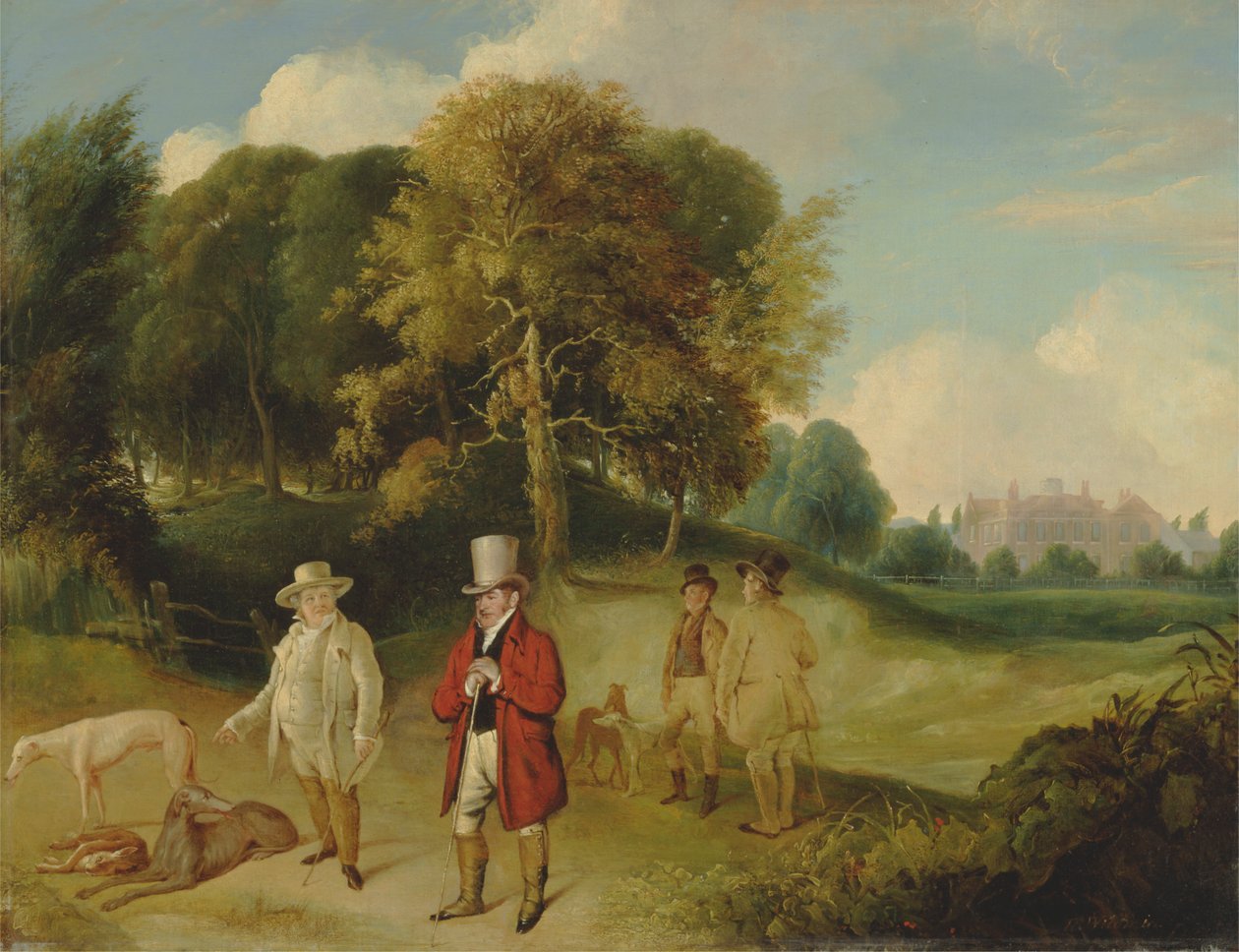 JMW Turnera i Waltera Fawkesa w Farnley Hall autorstwa John R. Wildman