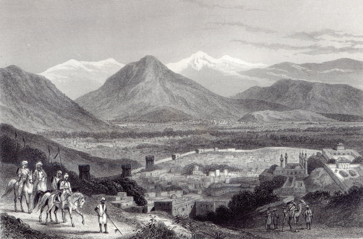 Kabul z Bala Hissar, grawerowane przez J. Stephensona, c.1870 autorstwa John Ramage