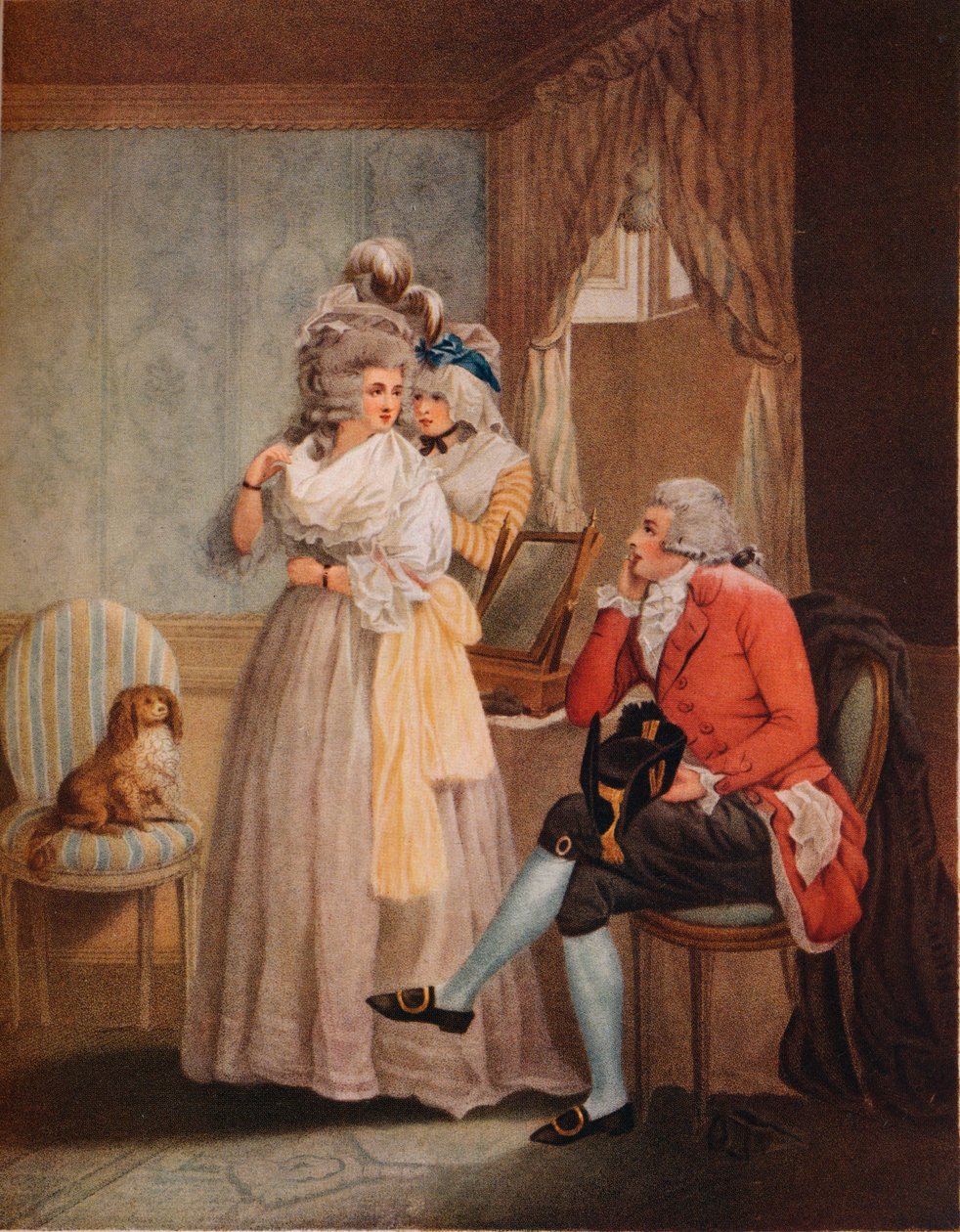 Opatrunek na maskaradę. Laetitia leci od refleksji do publicznych rozrywek, 1789 autorstwa John Raphael Smith