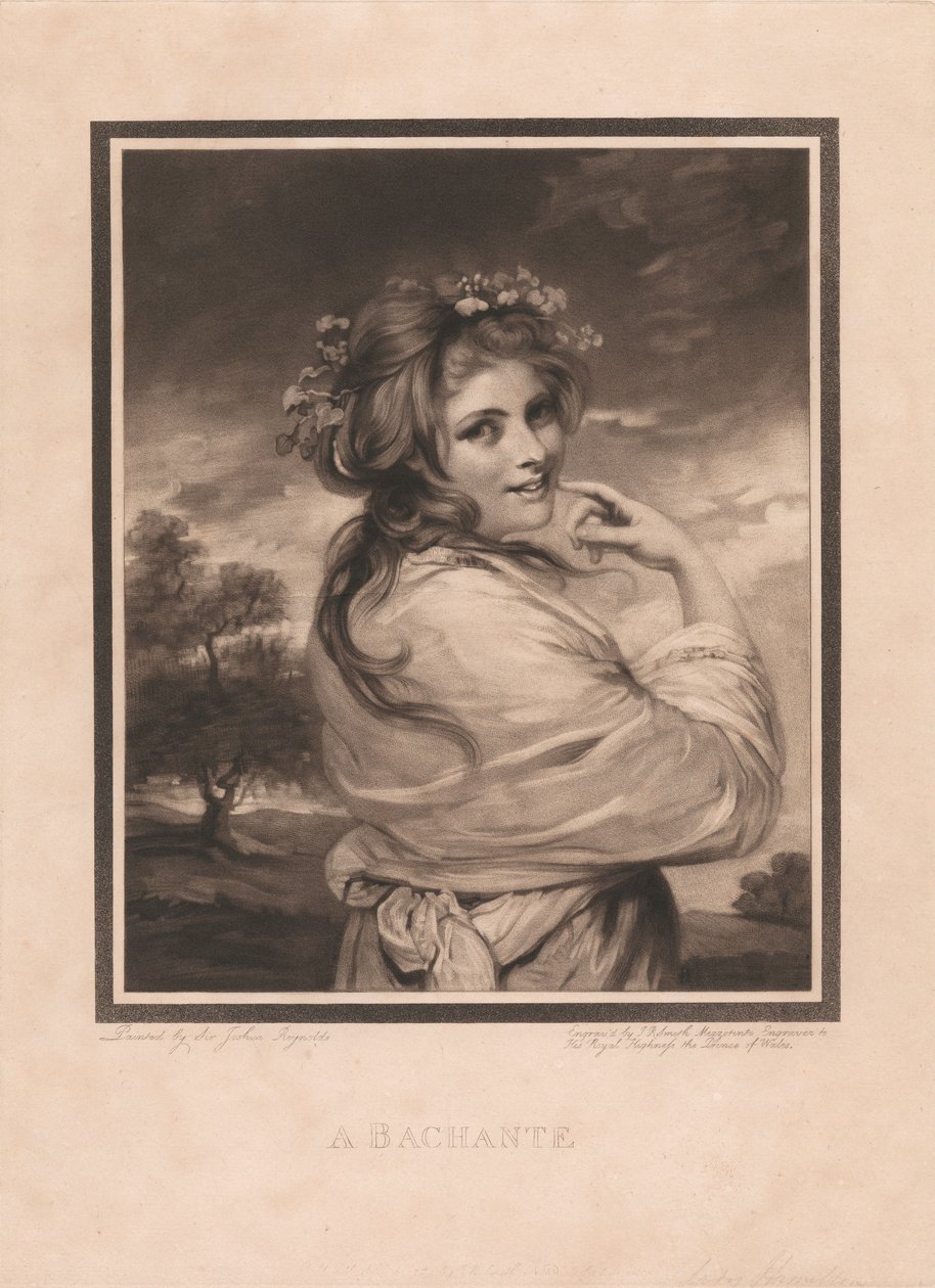 Emma Hart jako bachantka autorstwa John Raphael Smith