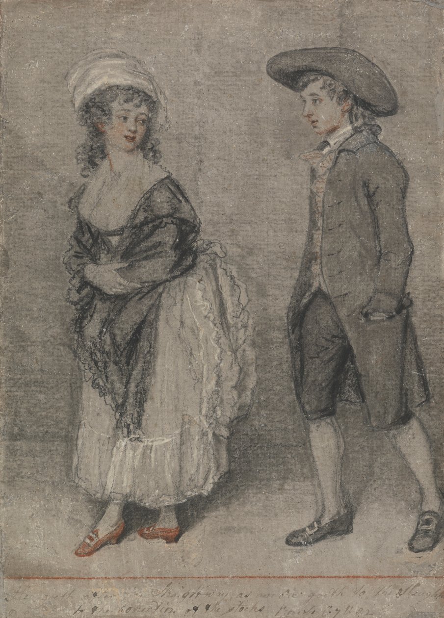 Idzie za nią prosto jak wół na rzeź (Przypowieści Salomona, rozdział VII, werset 22) autorstwa John Raphael Smith