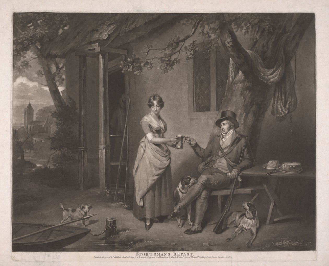 Posiłek myśliwego autorstwa John Raphael Smith