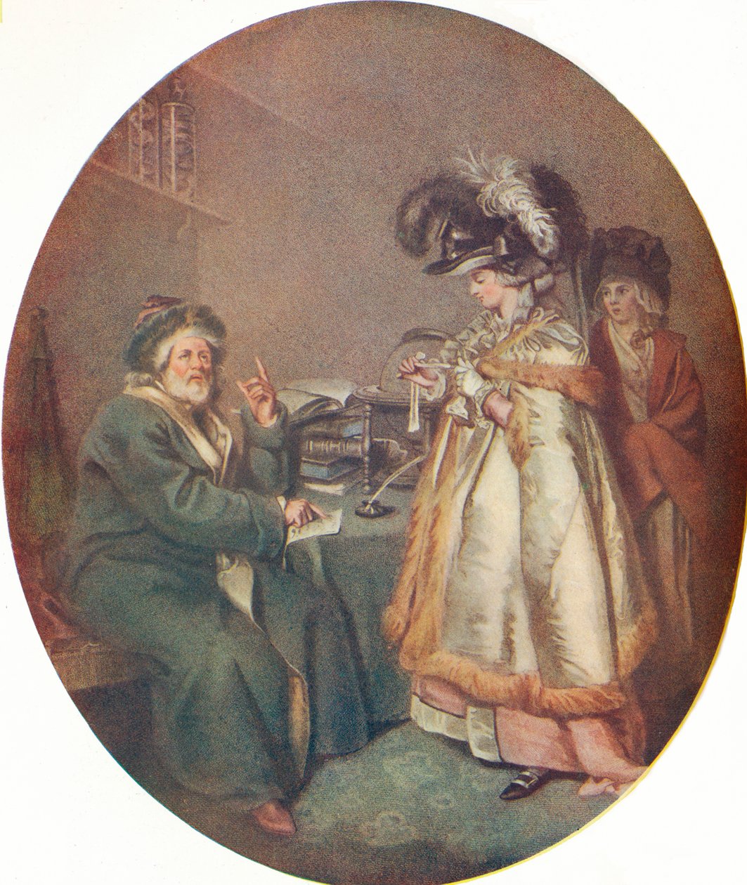 „Łatwowierna dama i astrolog”, 1786 r. autorstwa John Raphael Smith