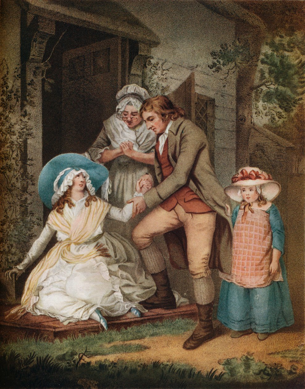 Sprawiedliwy pokutnik. Laetitia w pokucie znajduje ulgę i ochronę przed rodzicami, c1811 autorstwa John Raphael Smith