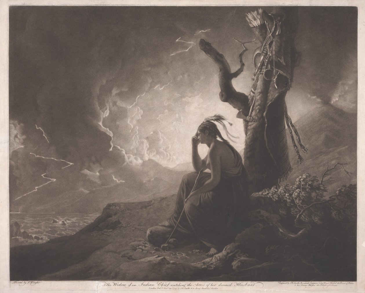 Indiańska wdowa autorstwa John Raphael Smith