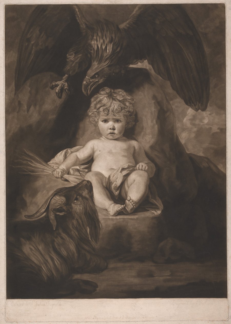 Jowisz jako niemowlę autorstwa John Raphael Smith