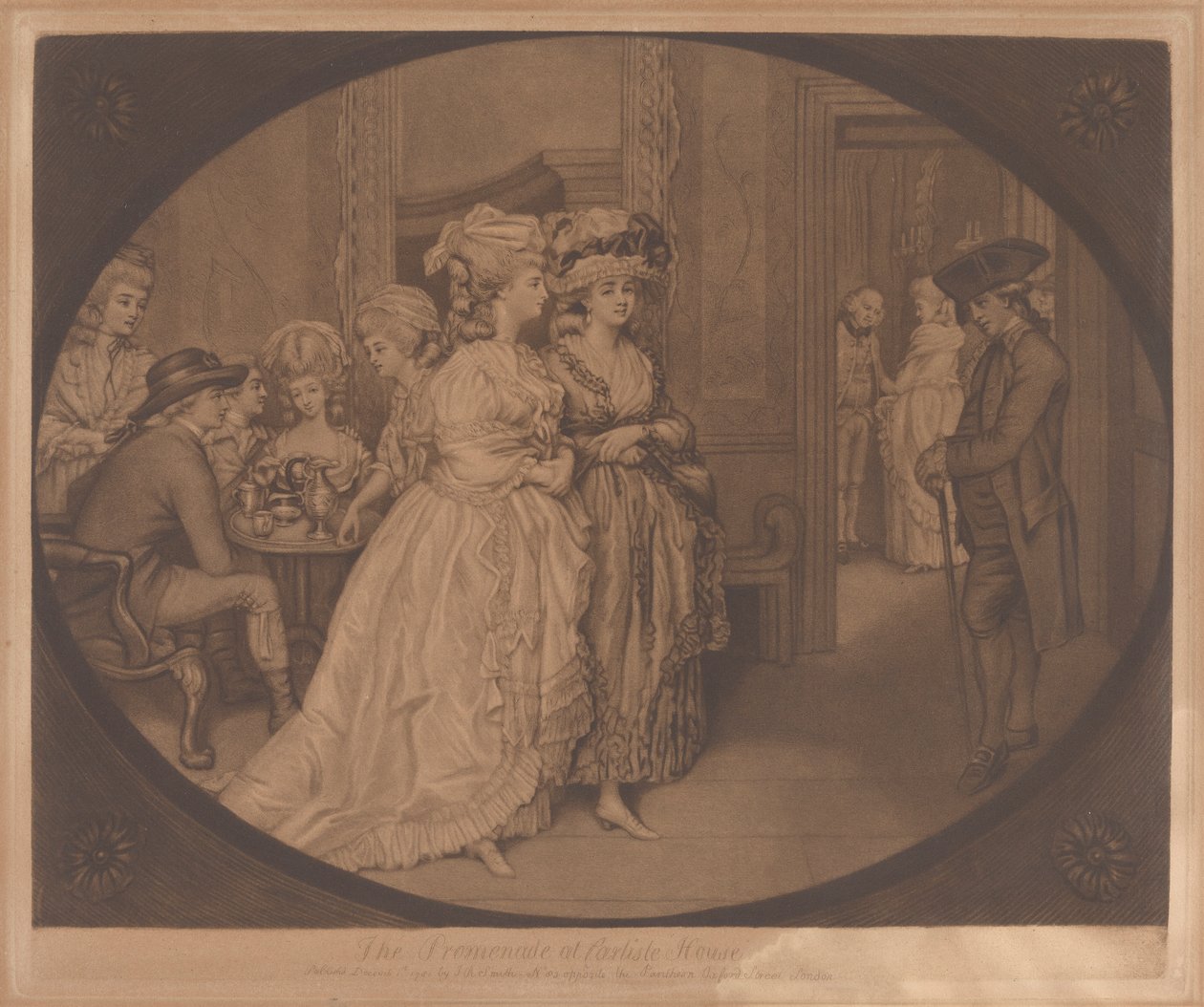 Promenada w Carlisle House autorstwa John Raphael Smith