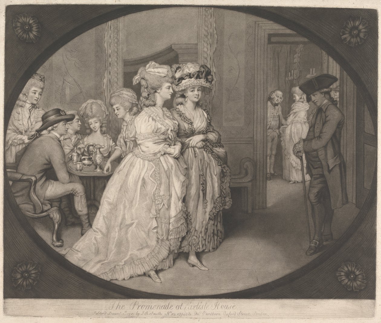 Promenada w Carlisle House autorstwa John Raphael Smith