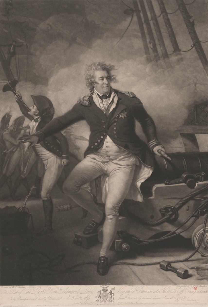 Wielce Szanowny Admirał Lord Wicehrabia Duncan Kiedy Zwyciężył u wybrzeży Camperdown autorstwa John Raphael Smith