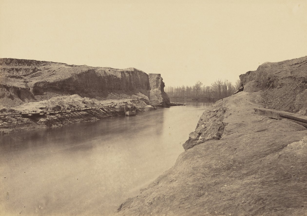 Kanał Dutch Gap, James River, marzec 1864 autorstwa John Reekie