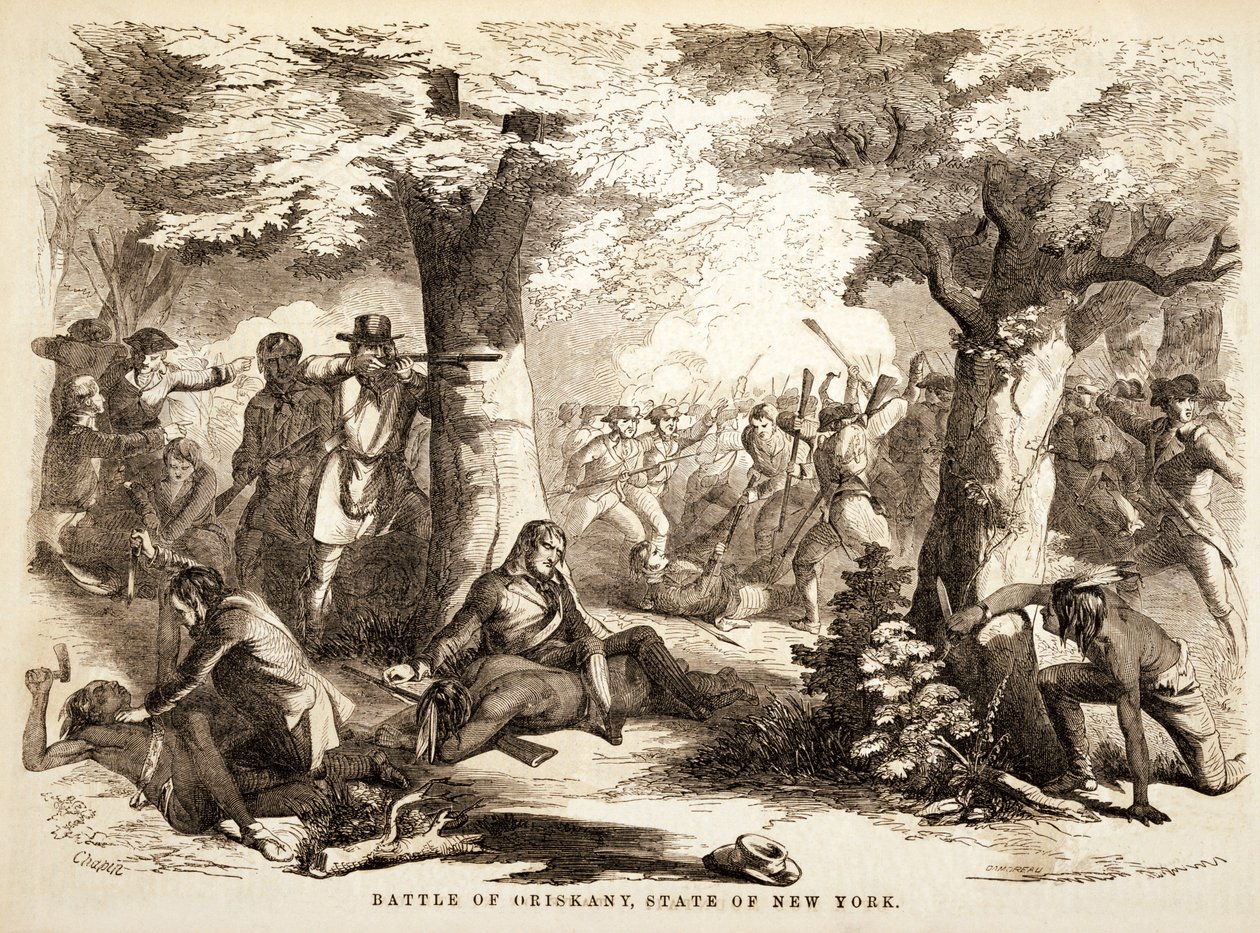 Bitwa pod Oriskany, stan Nowy Jork, wyd. 1867 autorstwa John Reuben Chapin