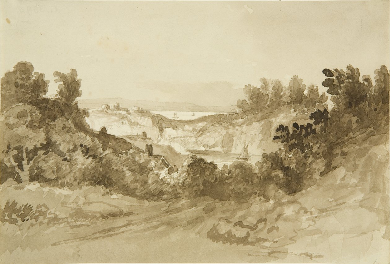 Avon i Severn z Windcliff on the Wye, ok. 1820 (ołówek i akwarela na papierze) autorstwa John Reverend Eden