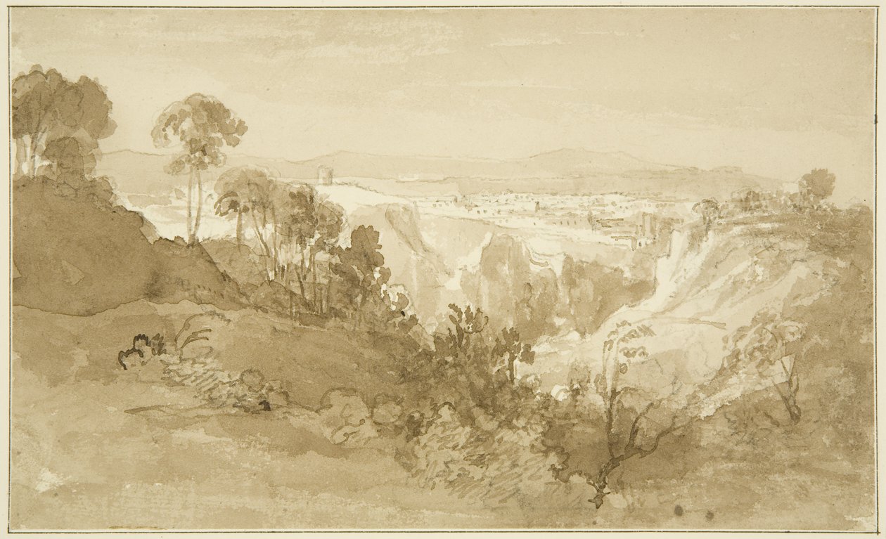 Clifton z Leigh Woods (ołówek i akwarela na papierze) autorstwa John Reverend Eden
