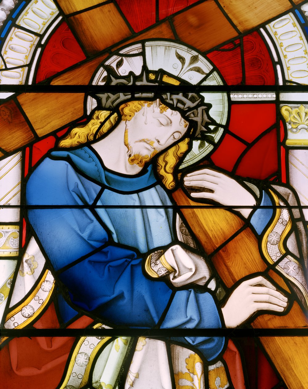 Dolgellau, St Mary, Clayton & Bell, John Richard Clayton (1827-1913), Chrystus niosący krzyż, 1864 autorstwa John Richard Clayton