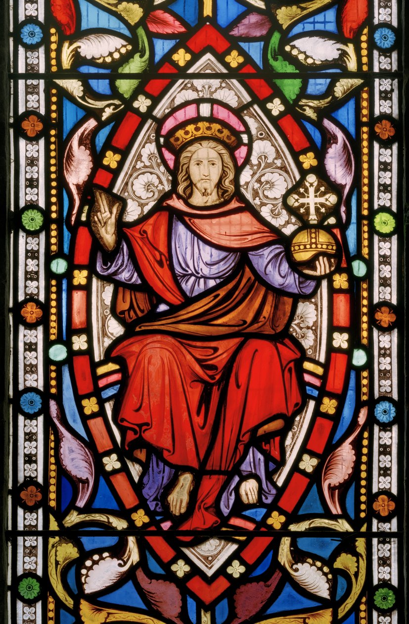 Great Milton, St Mary, Clayton & Bell, John Richard Clayton (1827-1913), Chrystus w majestacie, c.1859 autorstwa John Richard Clayton
