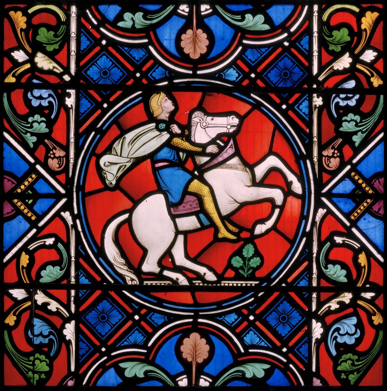 Upton Magna, St Lucy, Clayton & Bell, John Richard Clayton (1827-1913), rzymski kawalerzysta, 1860 autorstwa John Richard Clayton