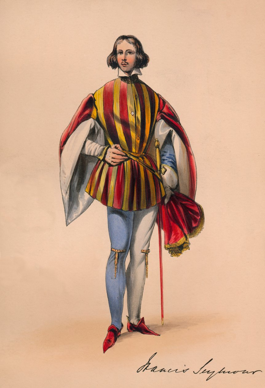 Francis Seymour w kostiumie królowej Wiktorii Bal Costumé, 12 maja 1842, 1843. autorstwa John Richard Coke Smyth