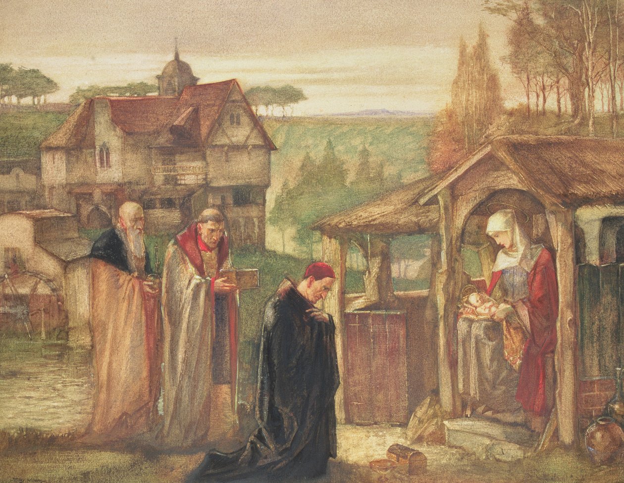 Święta Rodzina - Pokłon Trzech Króli, 1911 (toaleta i kolor nadwozia na pokładzie) autorstwa John Riley Wilmer