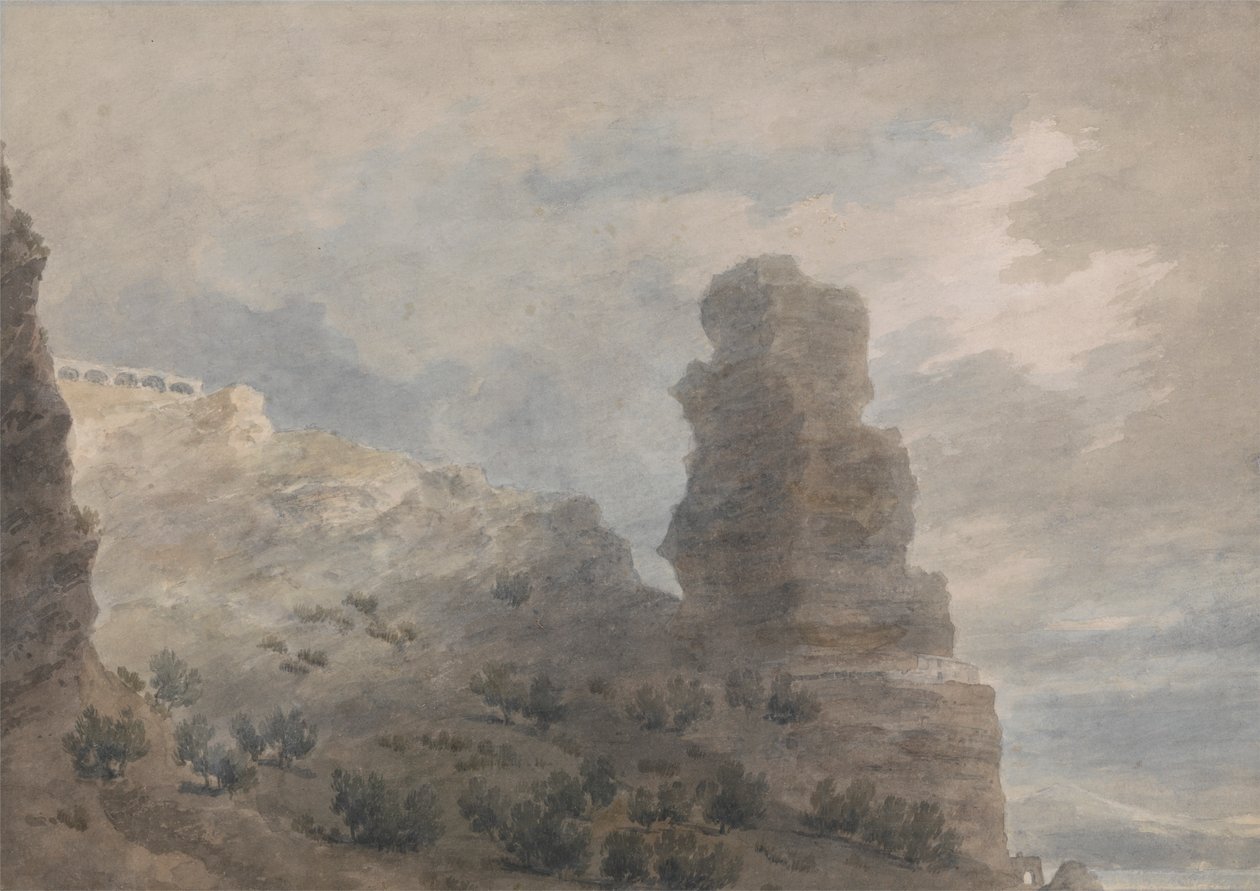 Uma vista da pousada em Terracinapolish autorstwa John Robert Cozens