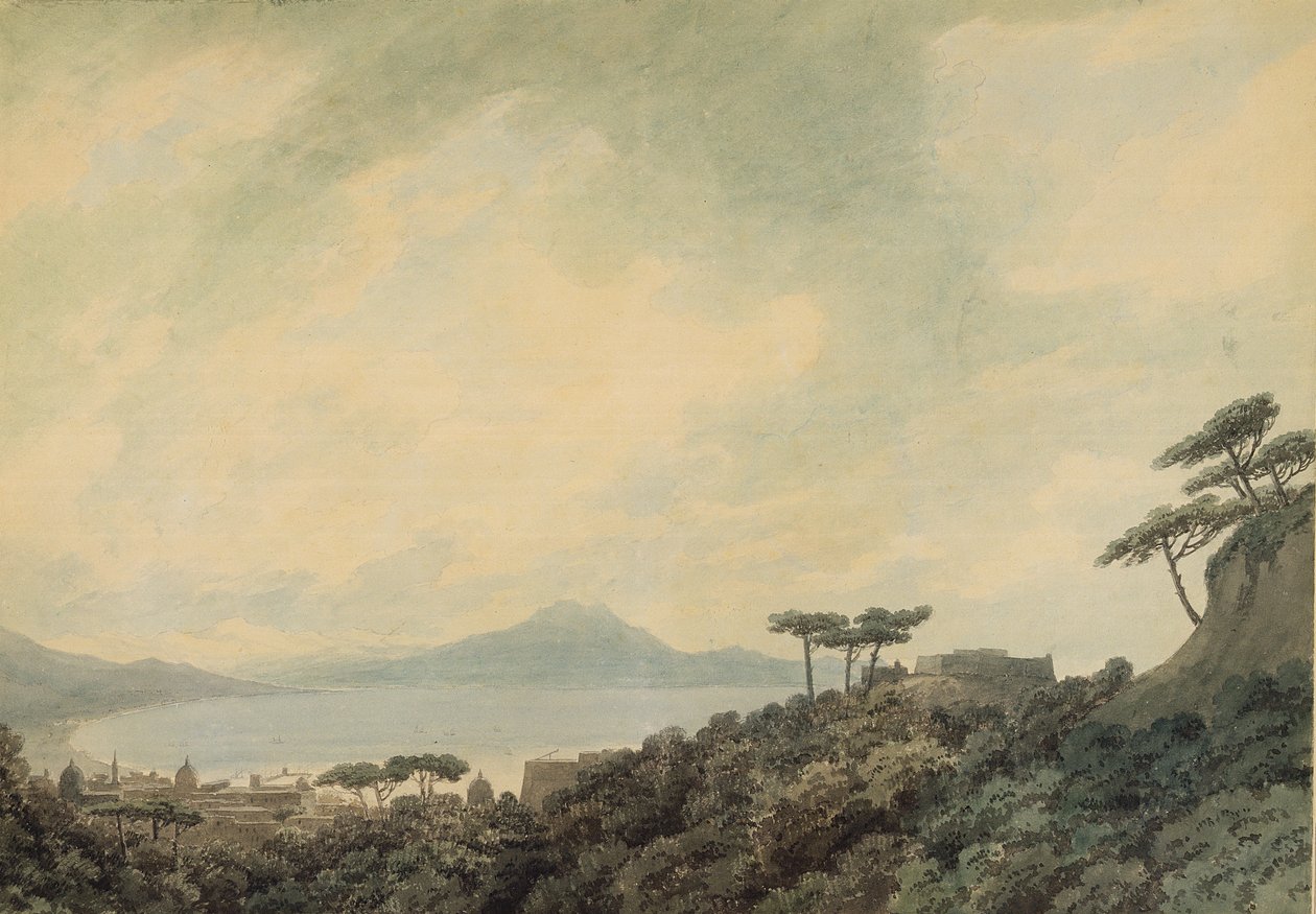 Zatoka Neapolitańska z Capodimonte autorstwa John Robert Cozens