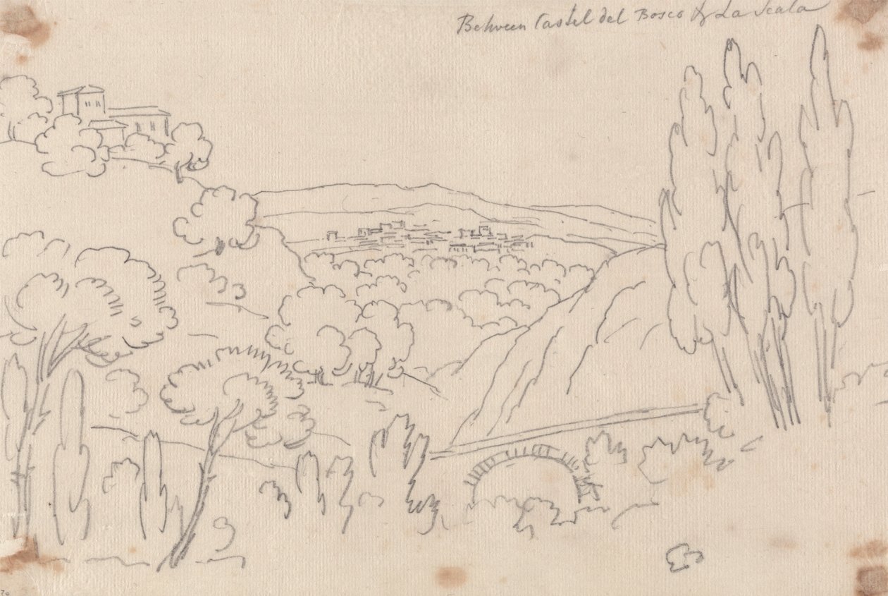 Między Castel del Bosco a La Scalą autorstwa John Robert Cozens