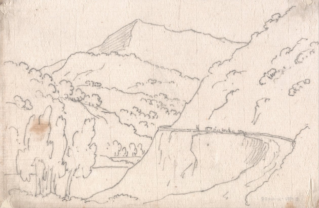 Między Tavarnelle amp; Capriano autorstwa John Robert Cozens