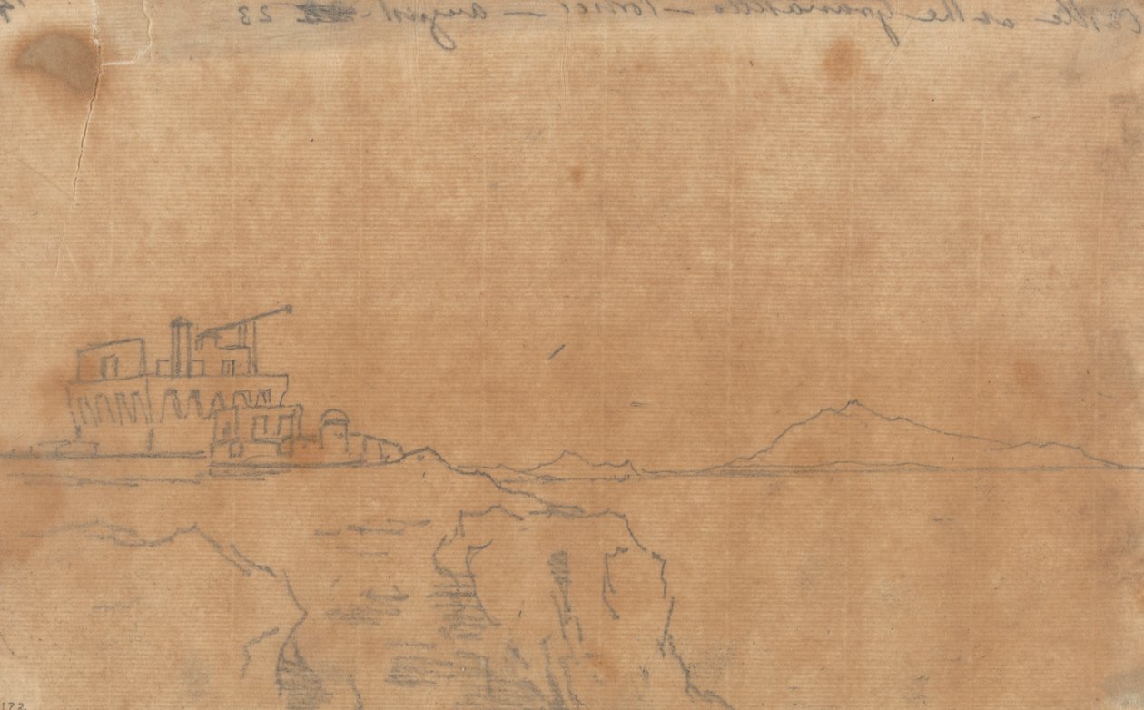Zamek w Granatello, Portici, 23 sierpnia autorstwa John Robert Cozens