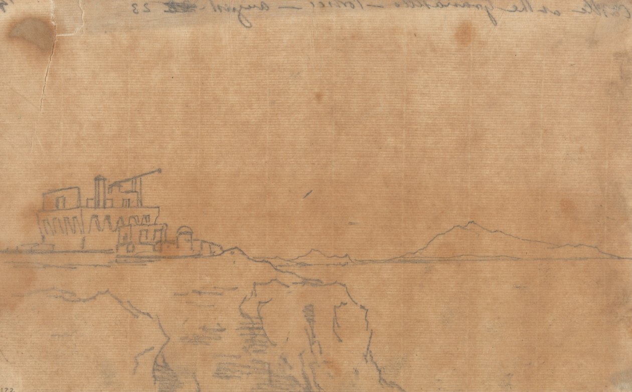 Zamek w Granatello, Portici, 23 sierpnia autorstwa John Robert Cozens