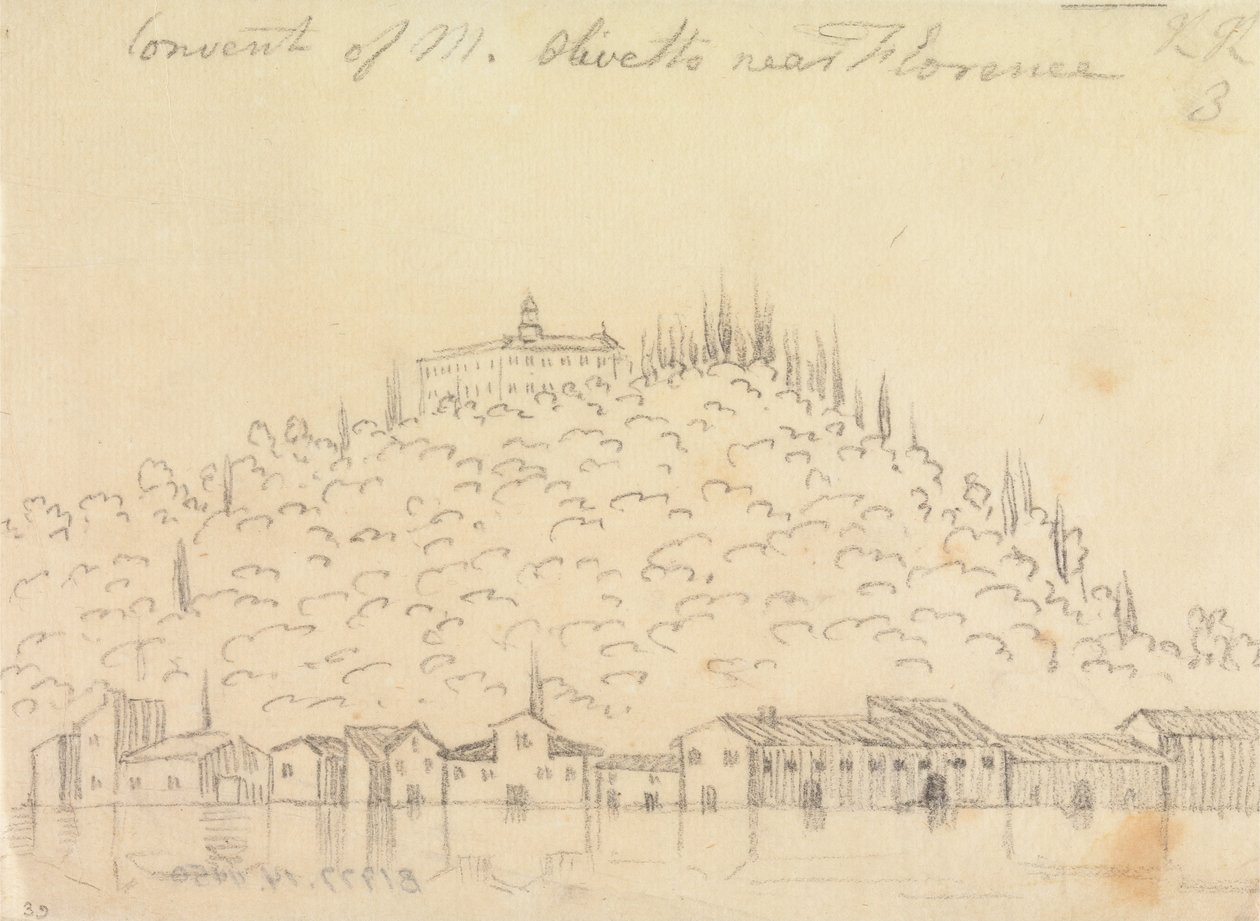 Klasztor Monte Olivetto w pobliżu Florencji autorstwa John Robert Cozens