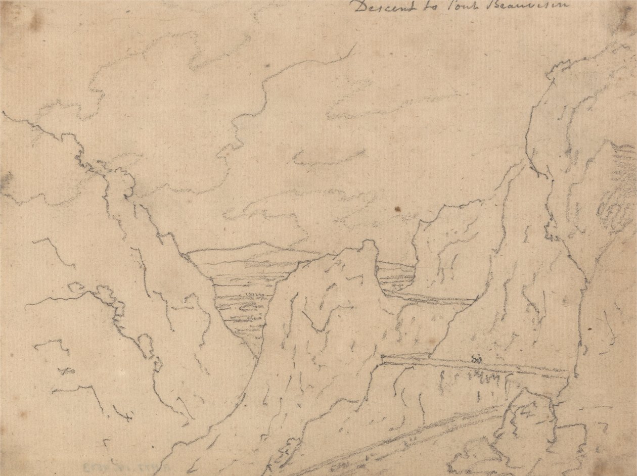 Zejście do Pont de Beauvoisin autorstwa John Robert Cozens