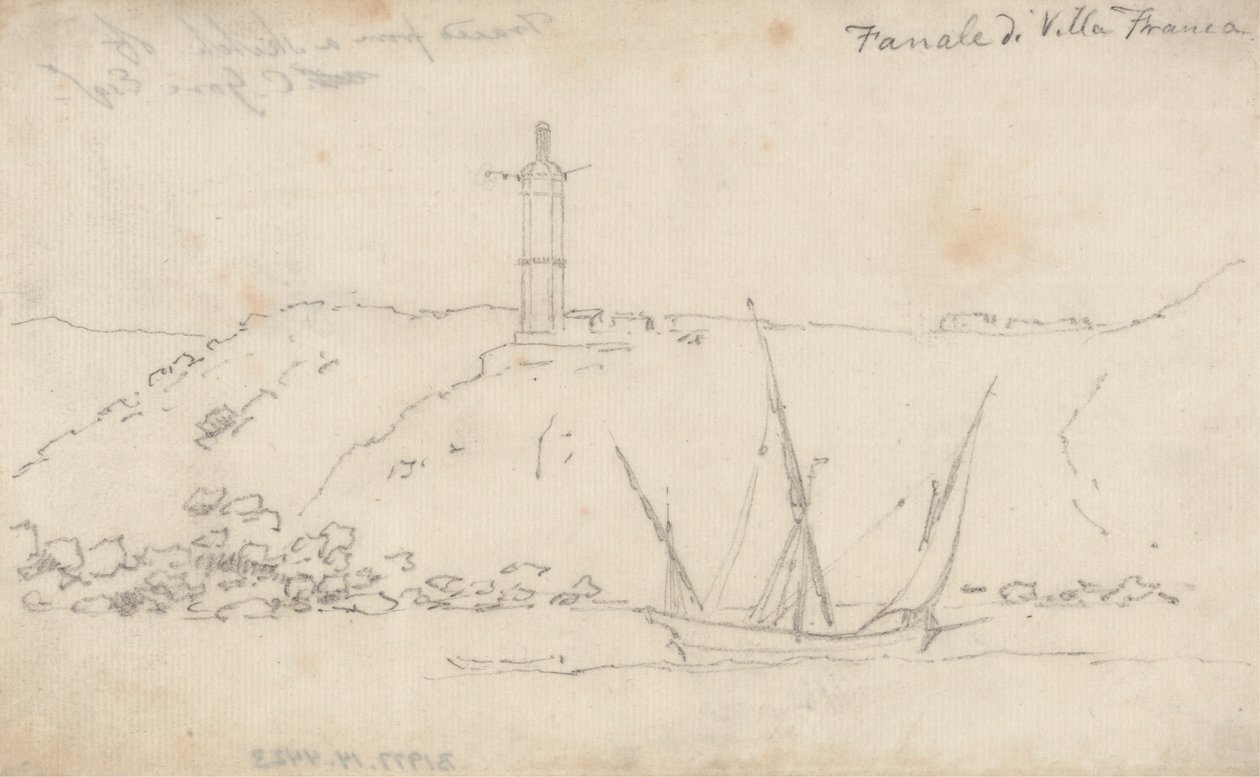 Latarnia Villa Franca autorstwa John Robert Cozens
