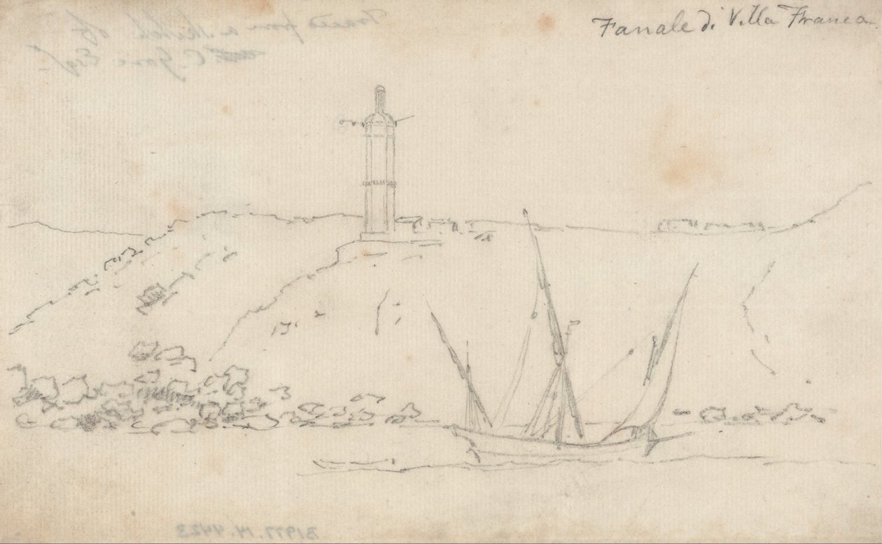Latarnia Villa Franca autorstwa John Robert Cozens