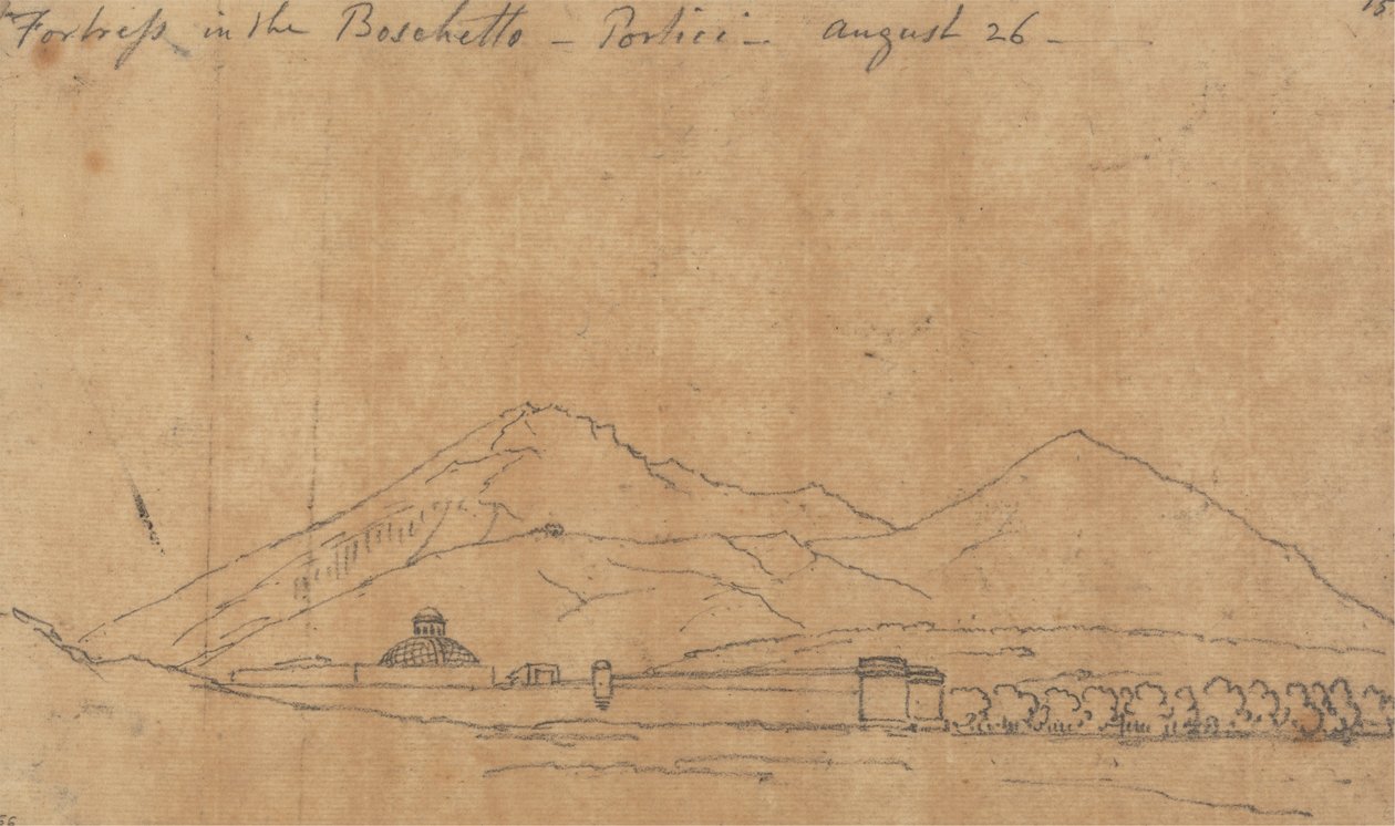 Twierdza w Boschetto, Portici, 26 sierpnia autorstwa John Robert Cozens