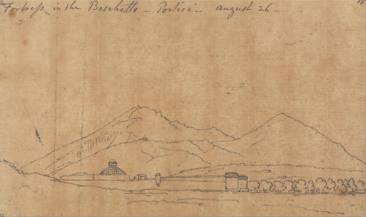 Twierdza w Boschetto, Portici, 26 sierpnia autorstwa John Robert Cozens