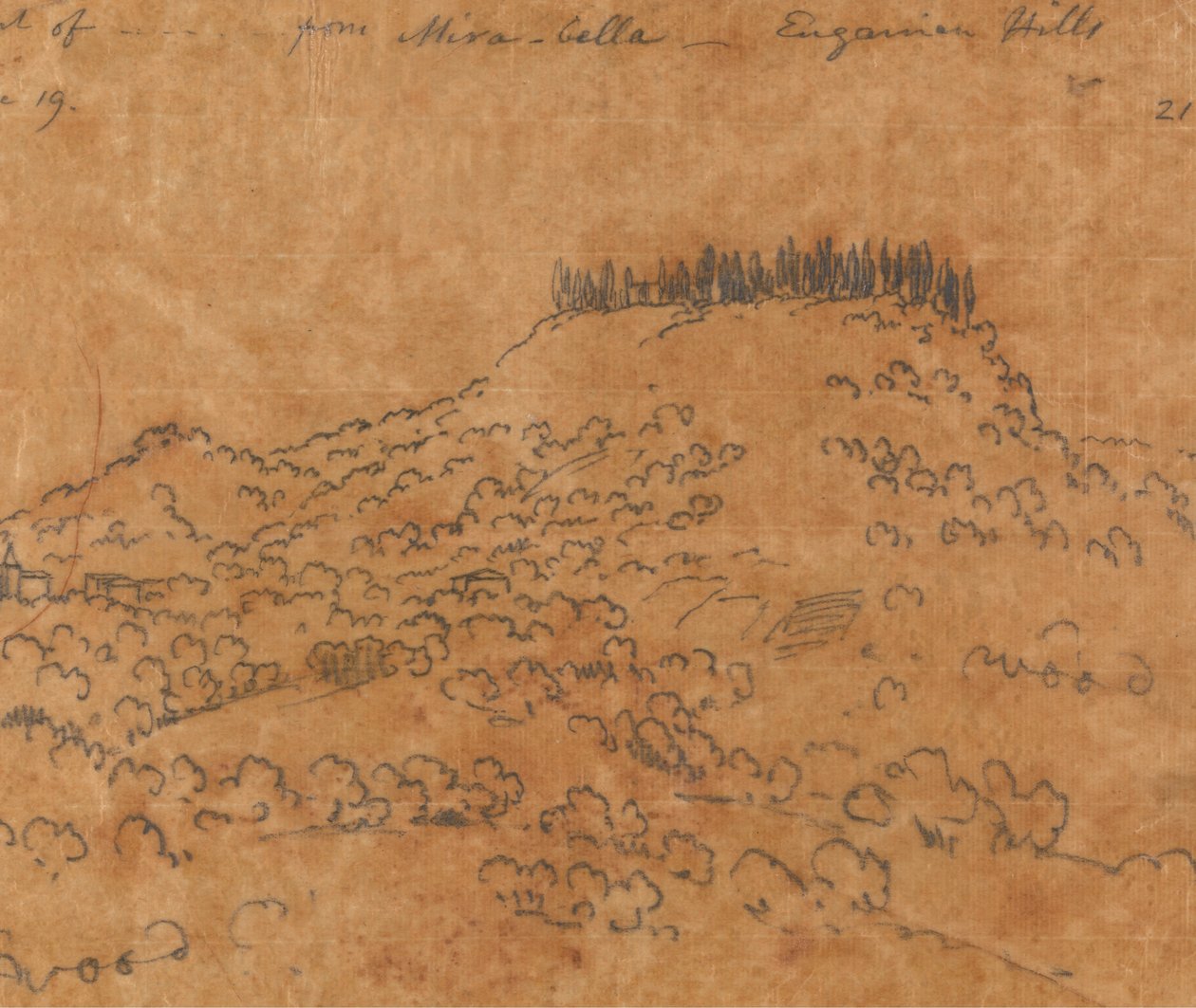 Mirabella, Wzgórza Euganejskie, 19 czerwca autorstwa John Robert Cozens