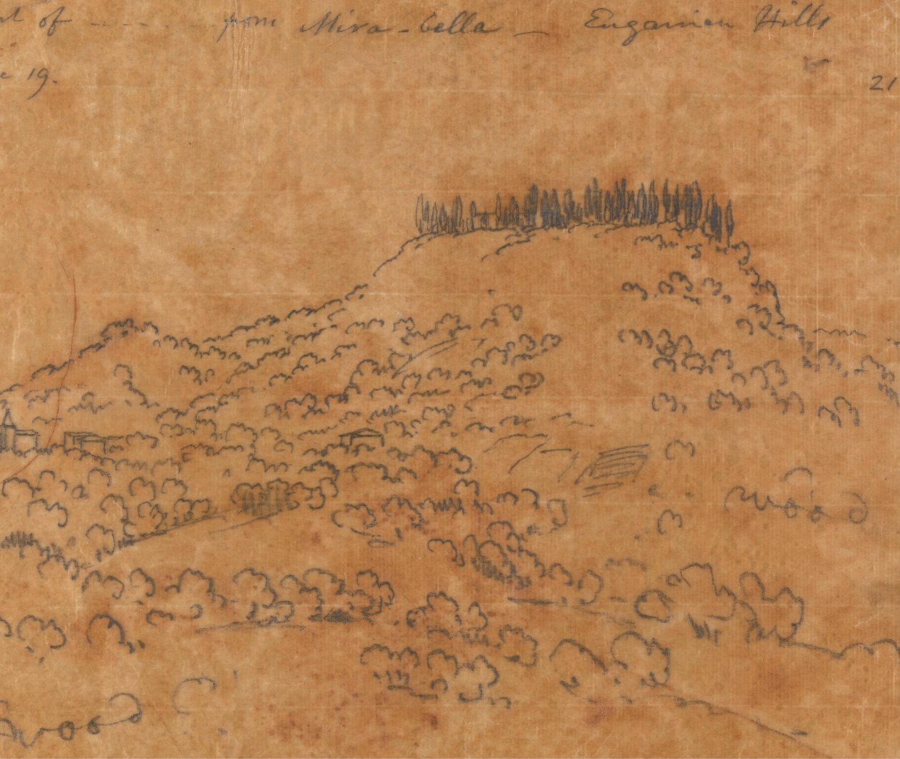 Z Mirabella, Wzgórza Euganejskie, 19 czerwca autorstwa John Robert Cozens