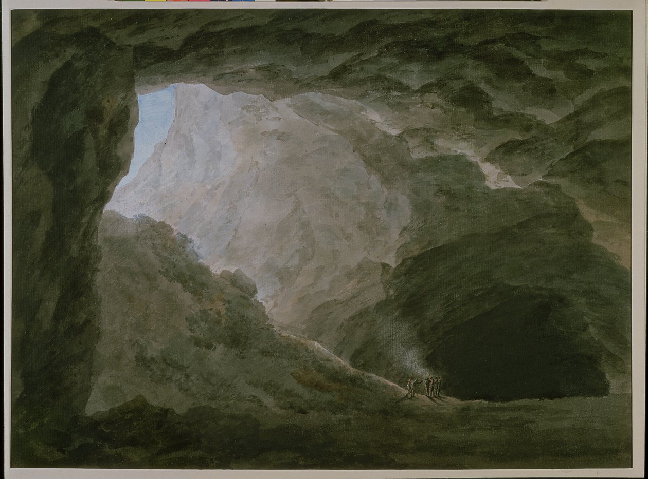 Grota w Kampanii (akwarela na papierze) autorstwa John Robert Cozens