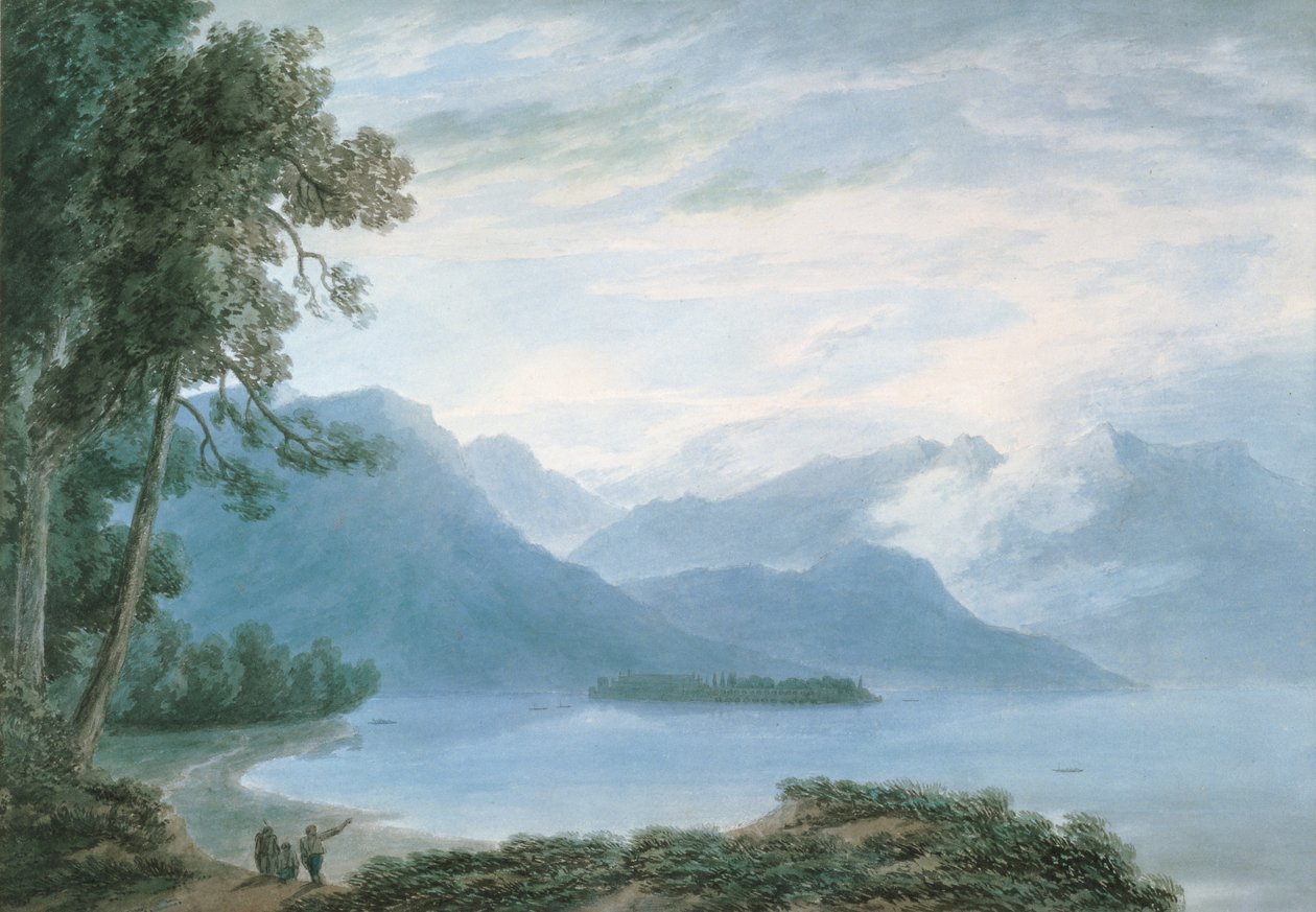 Isola Bella, Jezioro Maggiore (akwarela na papierze) autorstwa John Robert Cozens