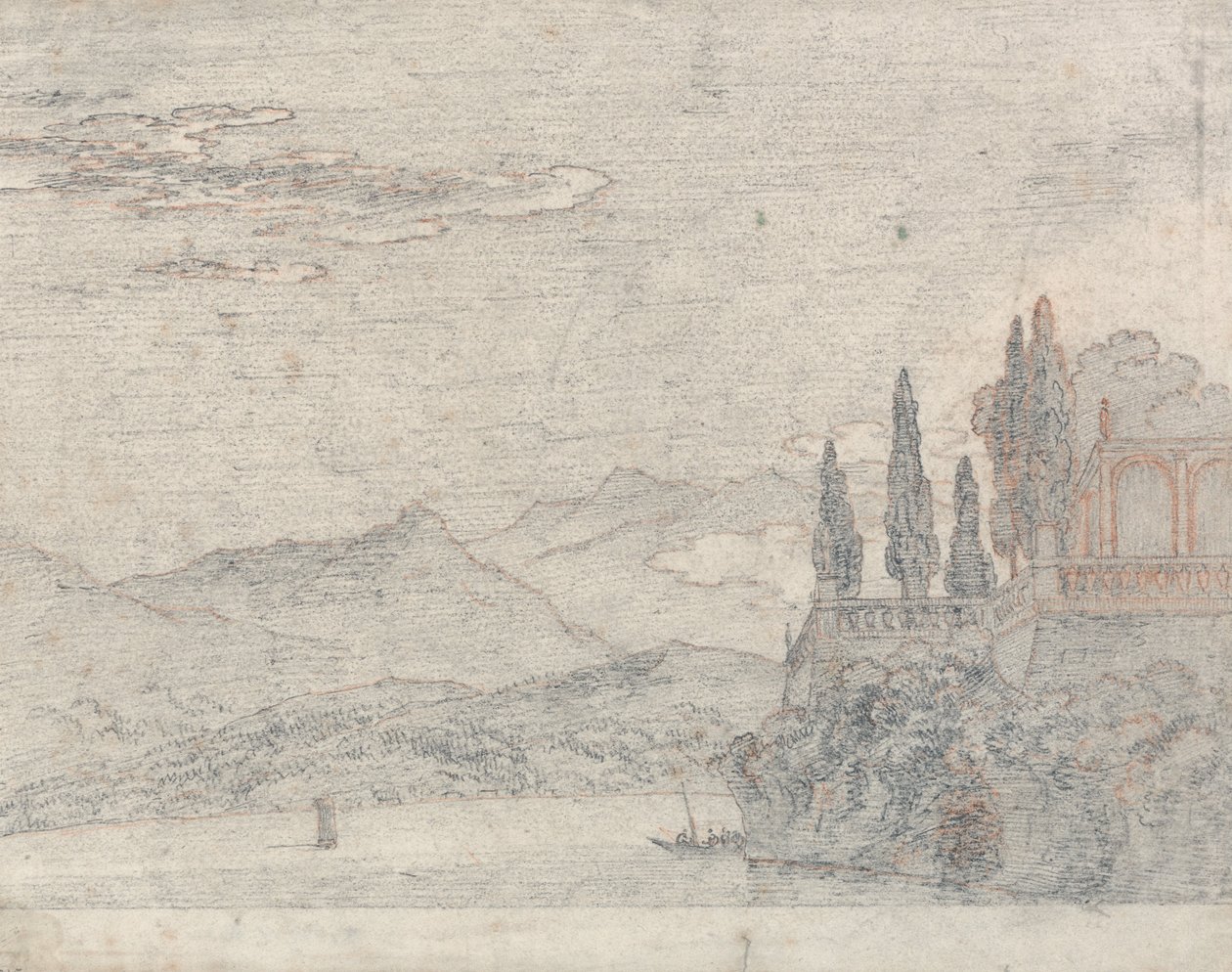 Wyspa Borromean, jezioro Maggiore autorstwa John Robert Cozens
