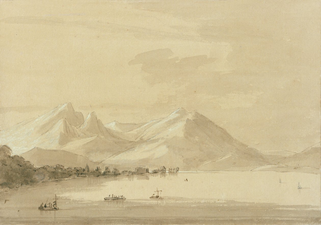 Jezioro Como (ołówek i pranie na papierze) (para 111238) autorstwa John Robert Cozens
