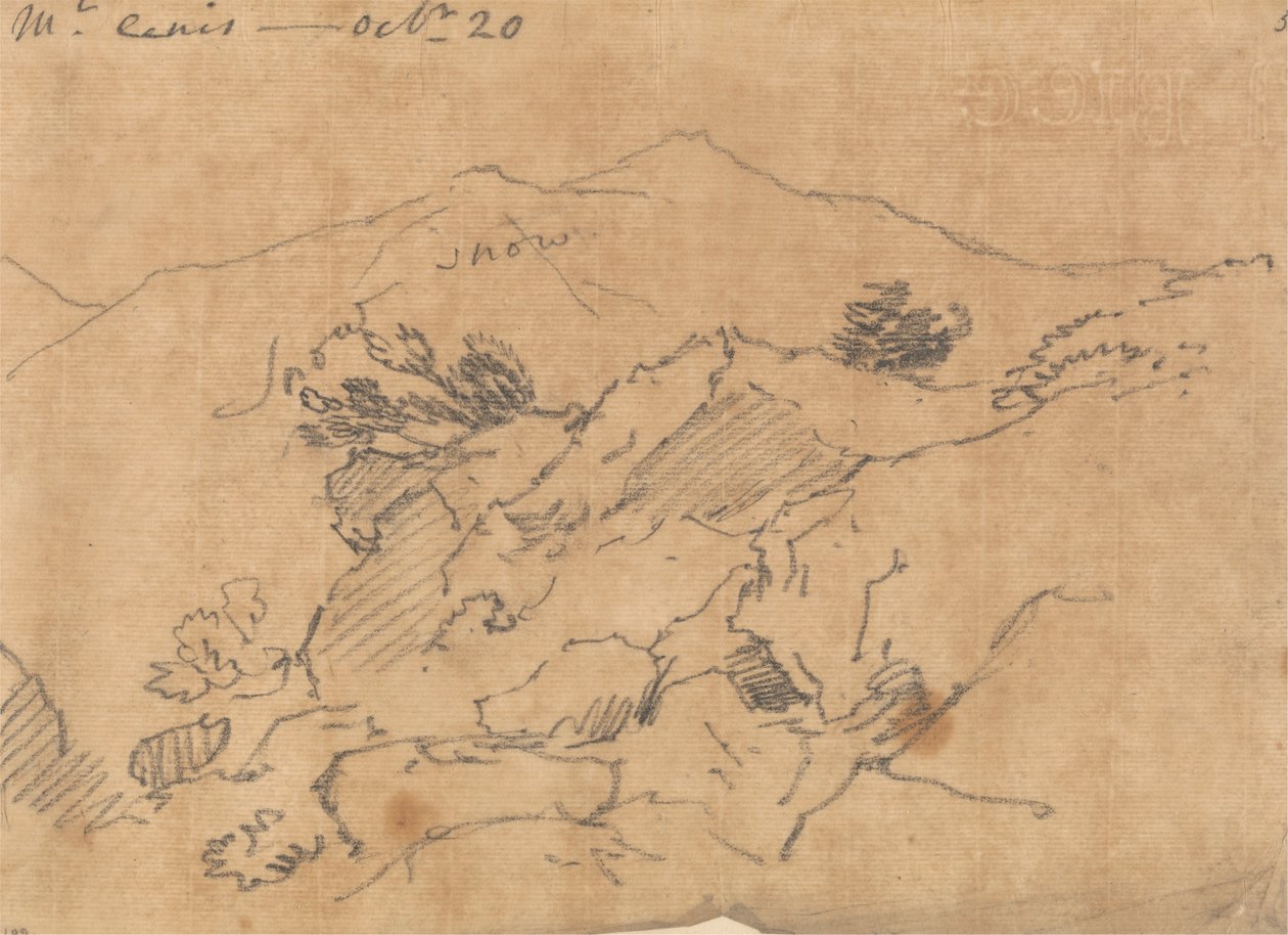 Mont Cenis, 20 października autorstwa John Robert Cozens