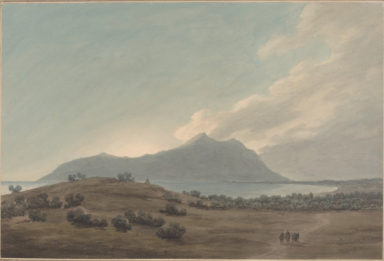 Mount Circe o zachodzie słońca autorstwa John Robert Cozens