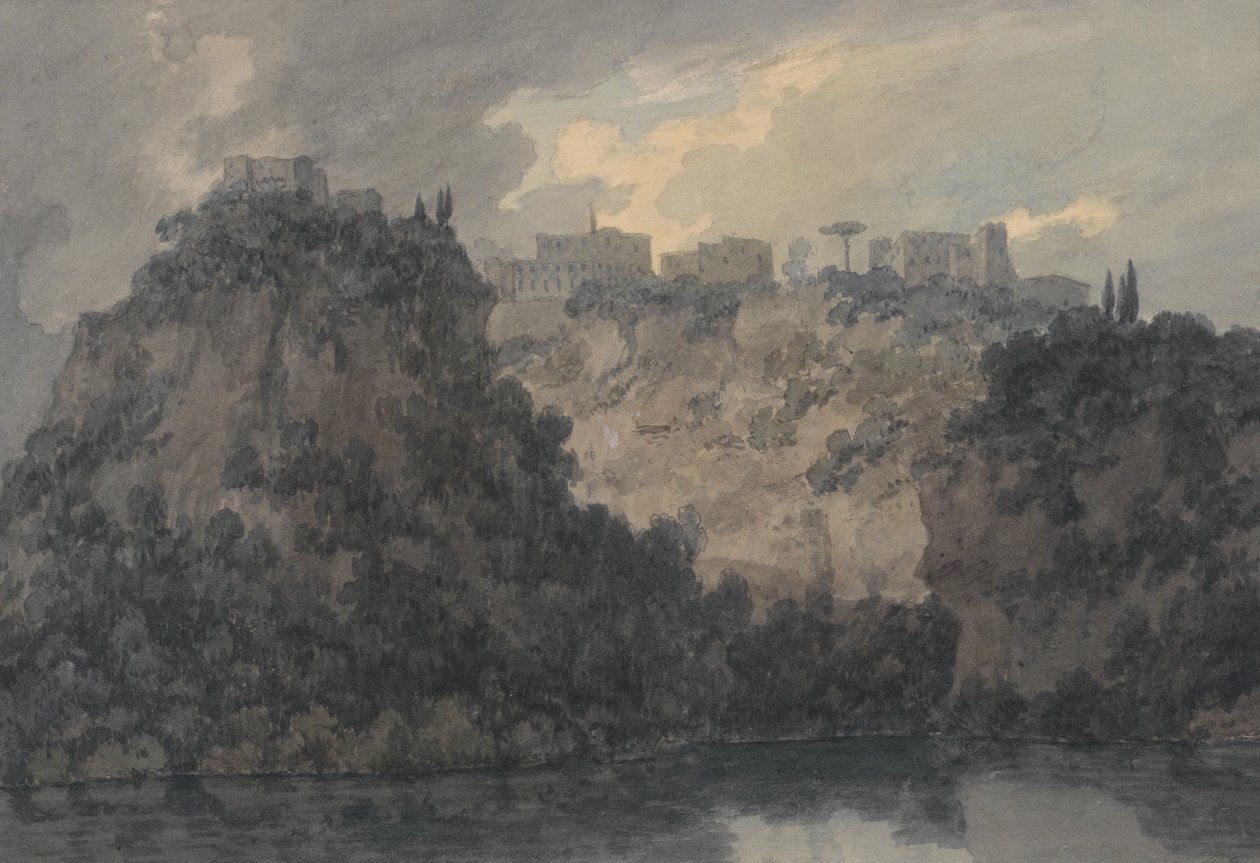 Nad jeziorem Nemi autorstwa John Robert Cozens