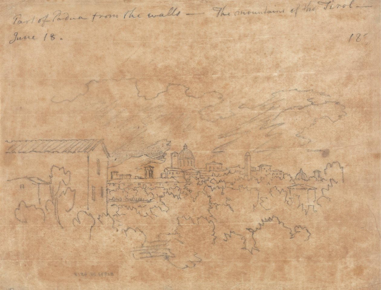 Część Padwy z Murów autorstwa John Robert Cozens
