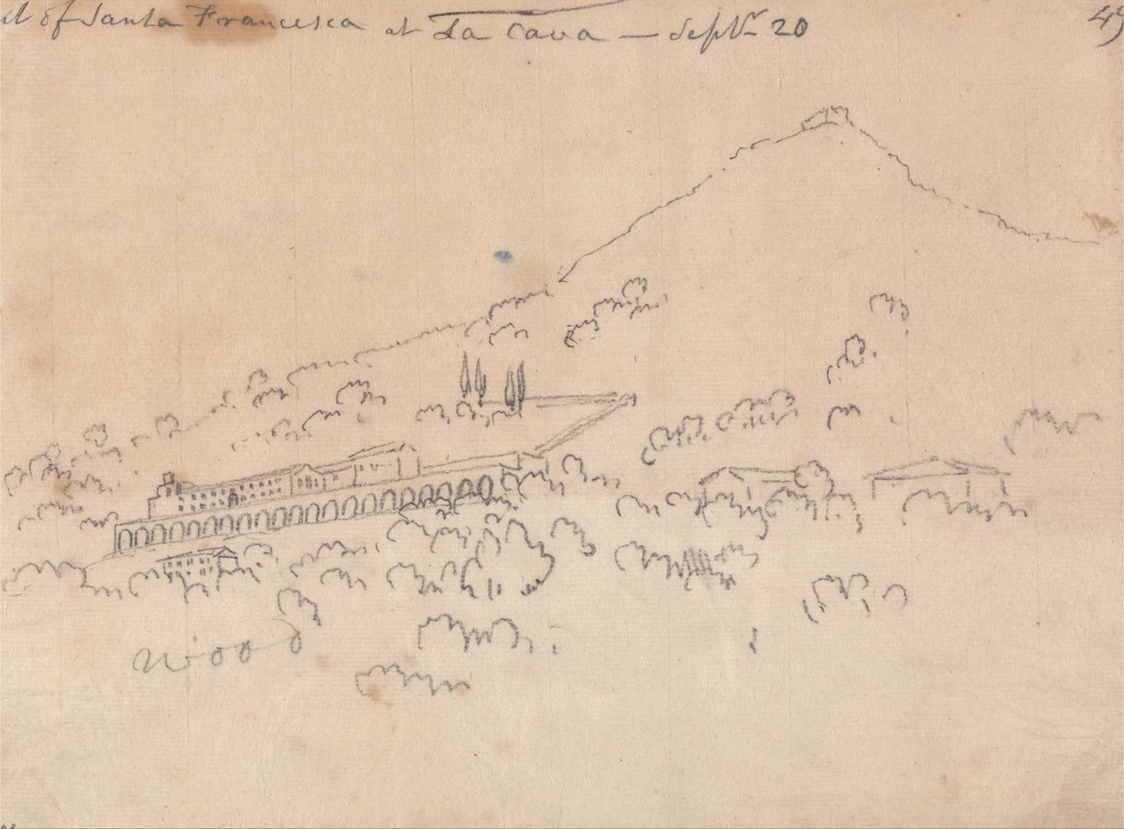 Santa Francesca w La Cava, 20 września autorstwa John Robert Cozens