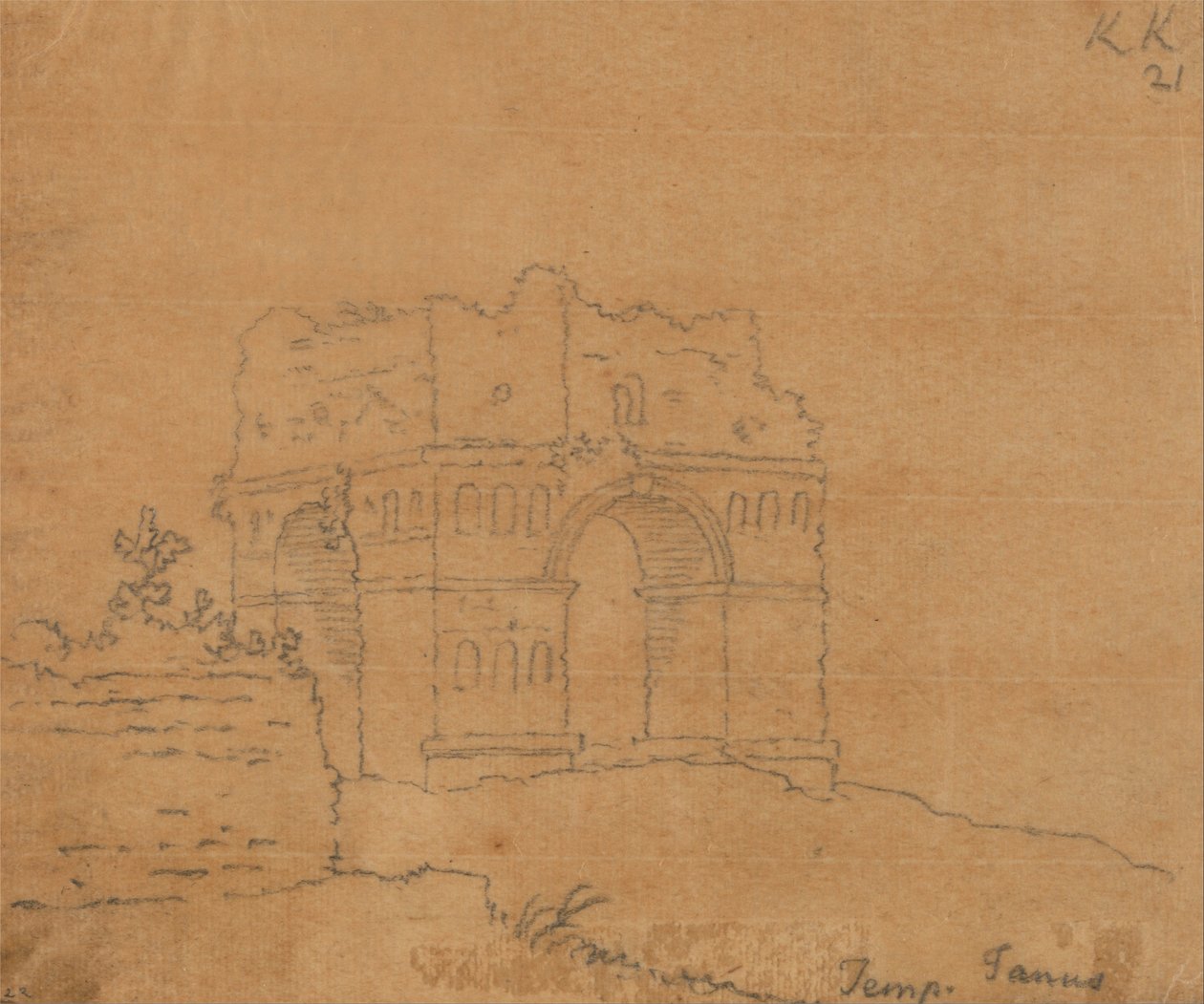 Świątynia Janusa autorstwa John Robert Cozens
