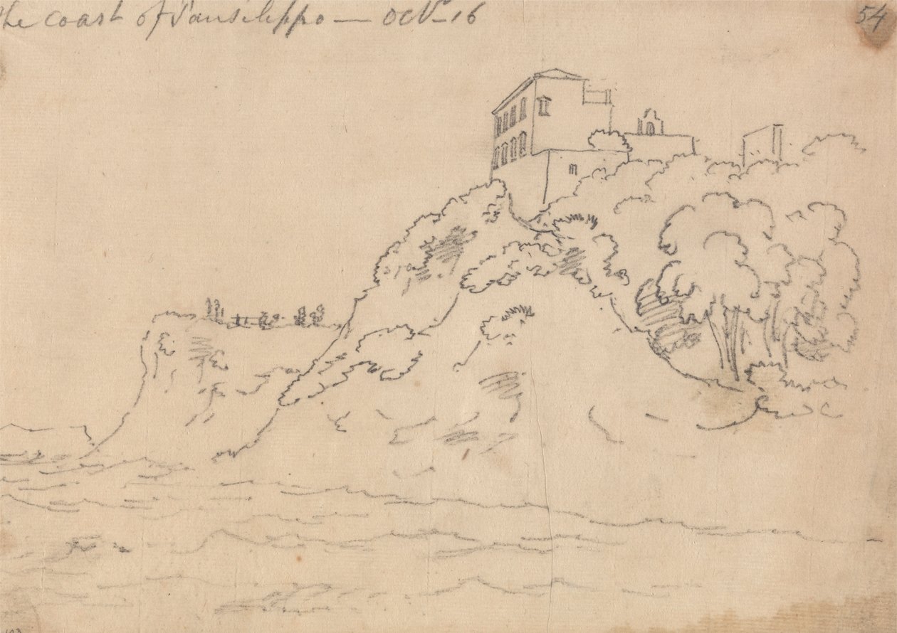Wybrzeże Posillipo, 16 października autorstwa John Robert Cozens